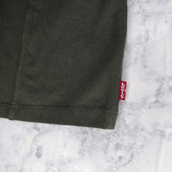 Levi's Mars Corset T-shirt Small Green Crop Top Shortsleeve - Picture 6 of 12